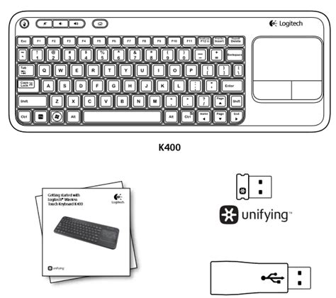 Logitech Wireless Touch Keyboard K400 Manual | ManualsLib