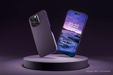 Premium PSD | Realistic Purple phone screen mockup