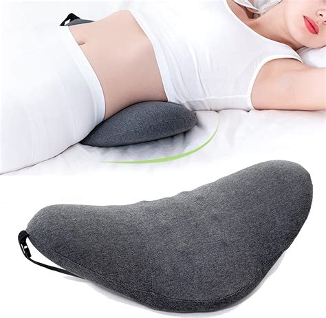 Fanwer Lumbar Support Pillow for Bed Memory Foam for Lower Back Pain ...