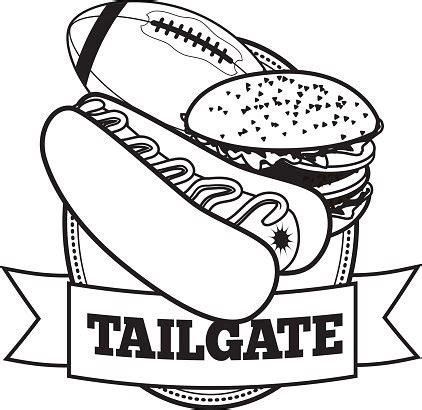 American Football Tailgate Party Icon With Ribbon. Eps 10 Vector. Stock Clipart | Royalty-Free ...