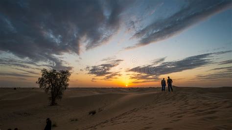 Dubai Magical Sunset at the Desert Editorial Stock Image - Image of ...