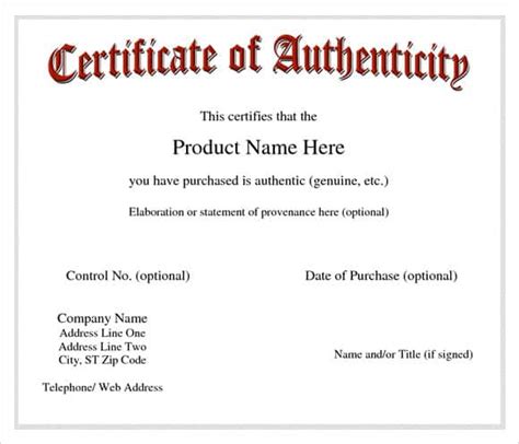 Certificate Of Authenticity In PDF And Word Premium Printable Templates | ubicaciondepersonas ...