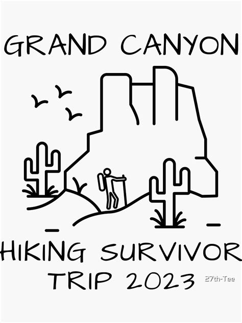 "Grand Canyon Hiking Survivor Road Trip 2023 Family Trips Vacay Holiday" Sticker for Sale by ...