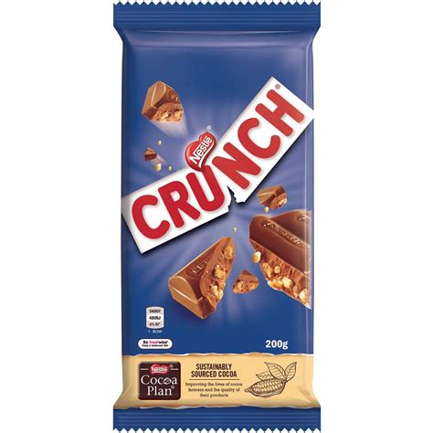 Nestle Crunch Milk Chocolate 200g block | Woolworths