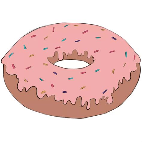 How to Draw a Donut - Easy Drawing Art