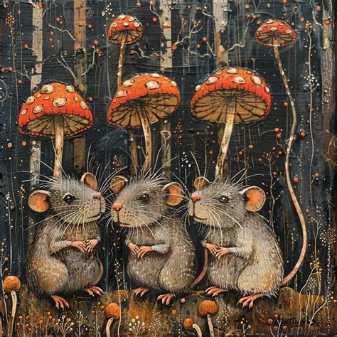 Whimsical Mice Drawing Free Stock Photo - Public Domain Pictures