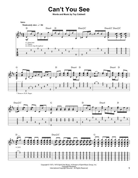 Can't You See by Marshall Tucker Band - Guitar Tab Play-Along - Guitar Instructor