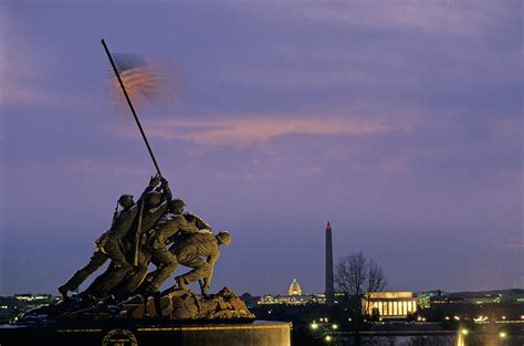 View Of The Iwo Jima Monument Photograph by Kenneth Garrett