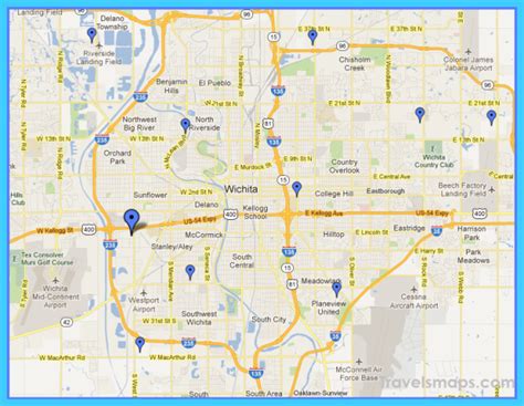 Map of Wichita Kansas - TravelsMaps.Com