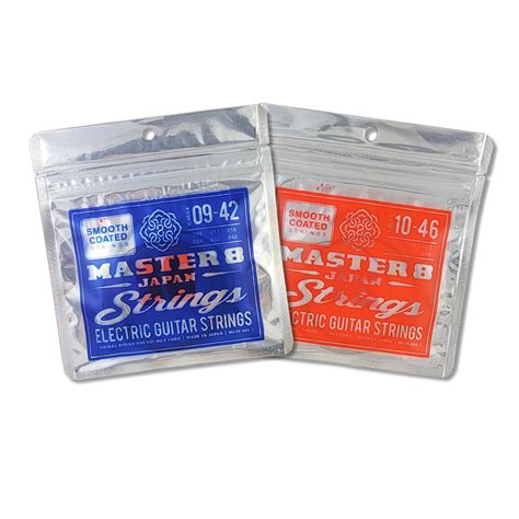 Master 8 Smooth Coated Electric Guitar Strings