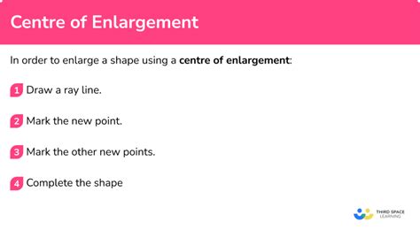 Centre of Enlargement - GCSE Maths - Steps, Examples & Worksheet