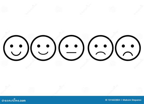 Set of Emoji. Vector Icon of Emoticons. Different Faces Stock Vector ...