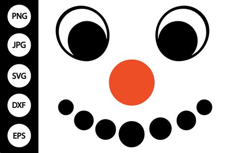 Snowman Face SVG, Snowman Face Clipart Graphic by MYDIGITALART13 · Creative Fabrica