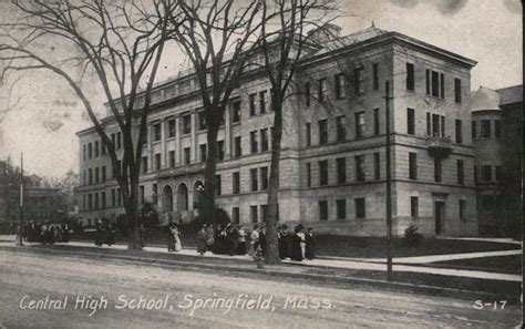 Central High School Springfield, MA Postcard