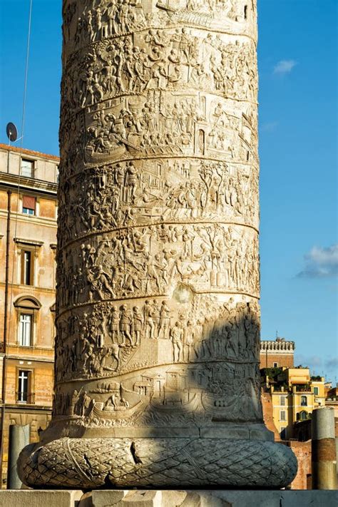 Trajan S Column in the Forum of Trajan in Rome Stock Photo - Image of archeology, europe: 27668316