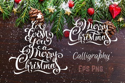 Merry Christmas Calligraphy By Margo Miller | TheHungryJPEG