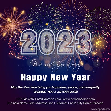 Fireworks Happy New Year 2023 Wishes From Business Company | New year wishes images, Happy new ...