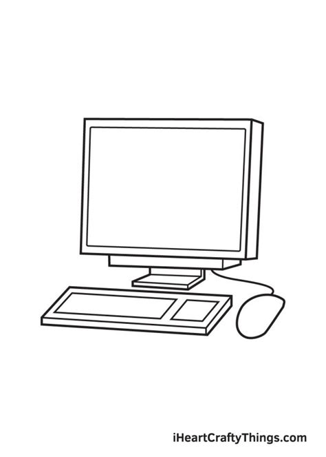 Computer Drawing - How To Draw A Computer Step By Step