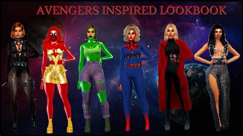 Avengers Inspired Lookbook | CC Links || SIMS 4 - YouTube