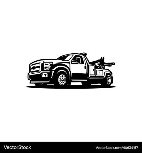 Tow truck - towing truck - service truck logo Vector Image