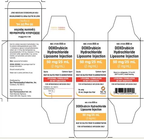 Doxorubicin Liposomal - FDA prescribing information, side effects and uses