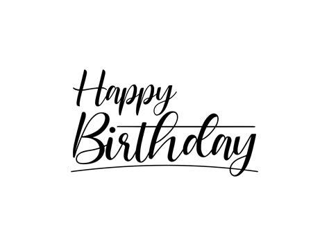 Happy Birthday text lettering calligraphy with Black ornament isolated on white background ...