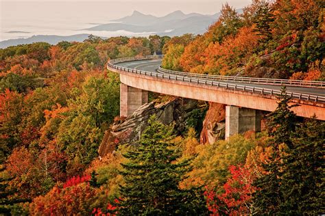 Linn Cove Viaduct and Fall Foilage Photograph by Matt Plyler | Fine Art America