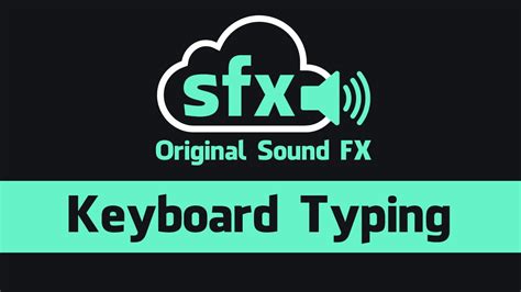 Keyboard Typing Sound Effect - YouTube