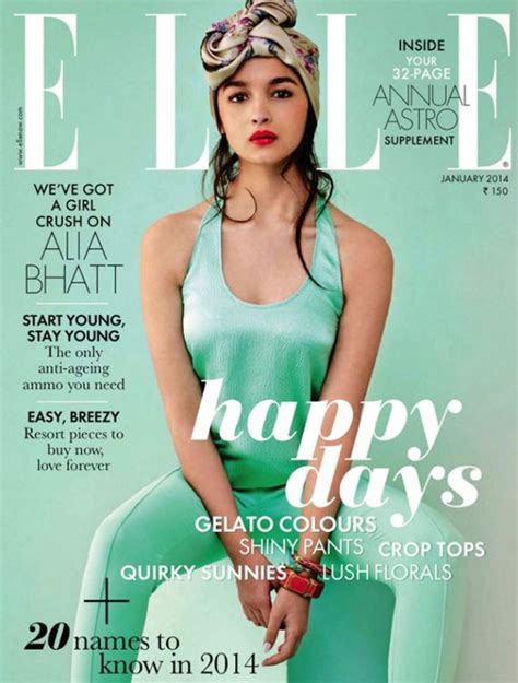 Alia Bhatt Hot Photoshoot 2014 For Elle Magazine Cover Page Hot Pics ...