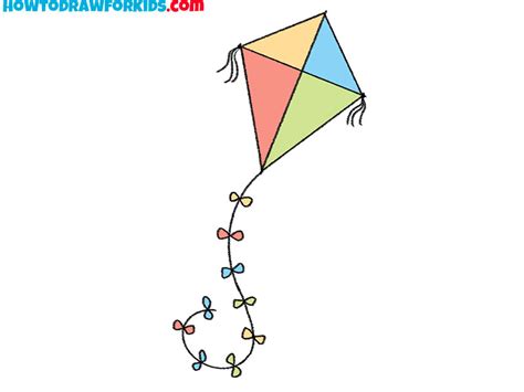 How to Draw a Kite - Easy Drawing Tutorial For Kids