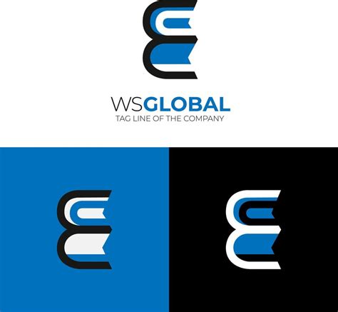 Modern creative WS logo design 20436527 Vector Art at Vecteezy