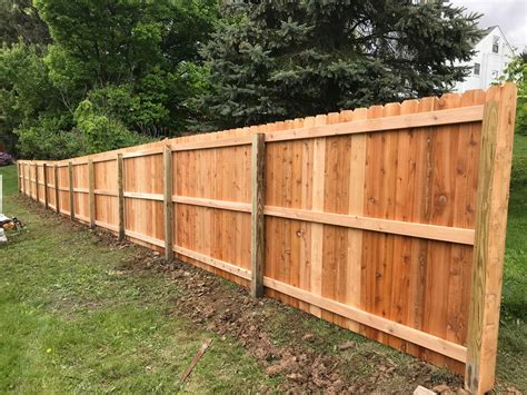 Residential Fencing - Cedar Fence - View from the back Cedar Privacy