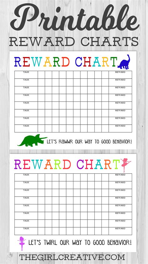 Printable Reward Chart - The Girl Creative