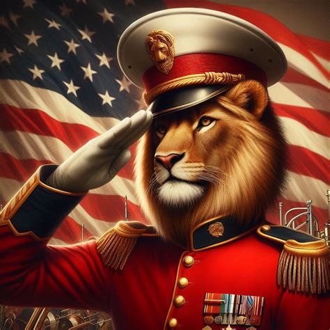 Lion drum major salute: #60 by AIArtParade on DeviantArt