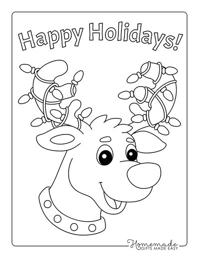 Reindeer Coloring Pages For Kids