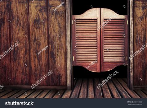 Old Western Swinging Saloon Doors Stock Photo 123191803 - Shutterstock