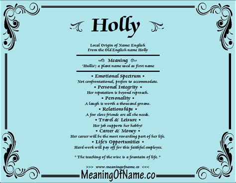 Holly - Meaning of Name