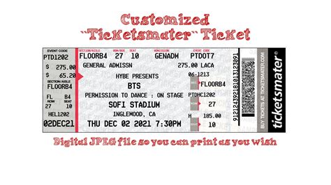 Fake 'Ticketmaster' Concert/Party Ticket Template Download ILLUSTRATOR ...