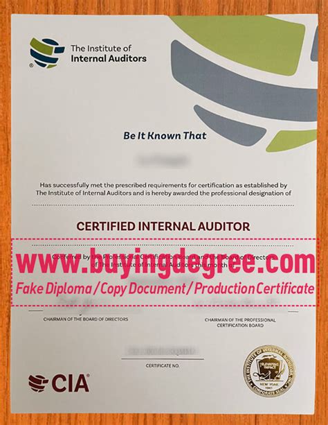 Buy a fake Certified Internal Auditor certificate, fake CIA ...