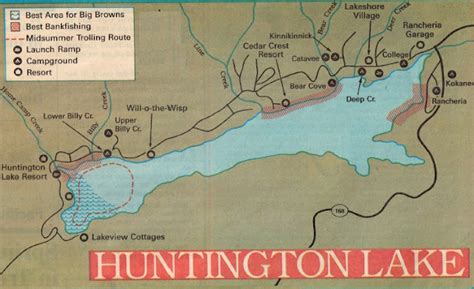 2018 Huntington Lake Fishing Map and Report, how to fish Huntington