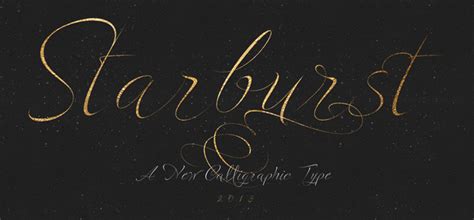 Starburst font is a gestural light script, full of elegance