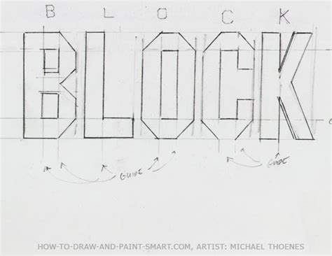 Draw 3D Block Letters