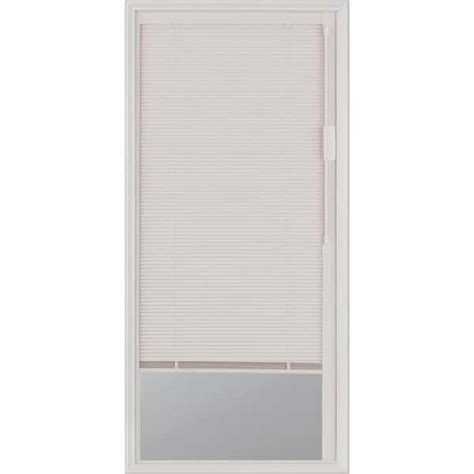 ODL Blinds + Glas 22 in. x 48 in. x 1 in. Enclosed Blinds with Low-E Door Glass with White Frame ...