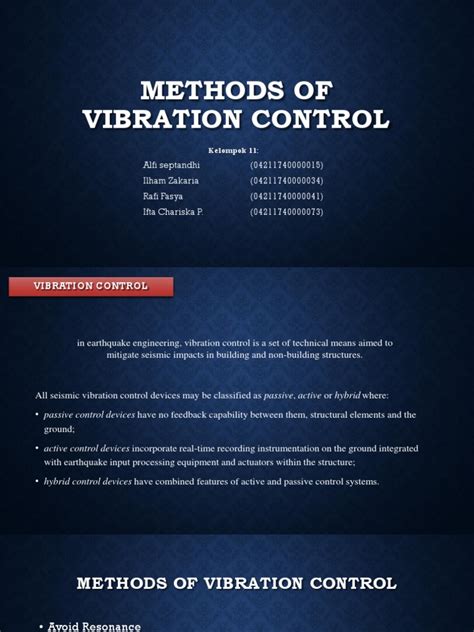 Methods of Vibration Control | PDF | Resonance | Systems Theory