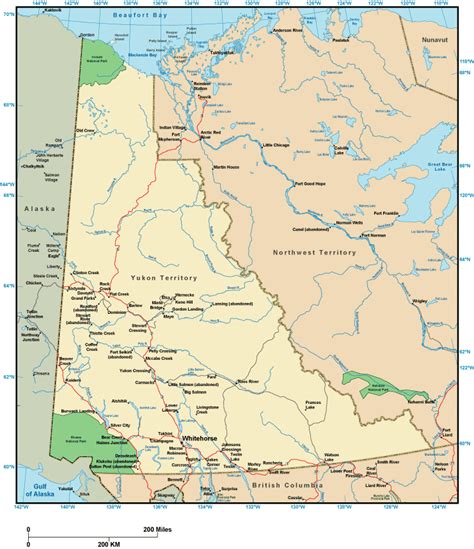 Online Map of Yukon Territory