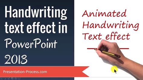 Handwriting text effect in PowerPoint 2013 - YouTube