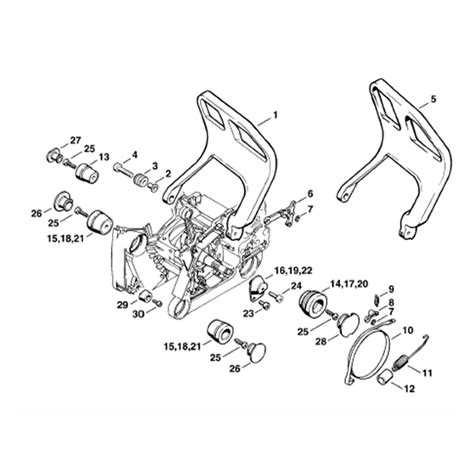 Stihl MS 660 Chainsaw (MS660) Parts Diagram, AV system