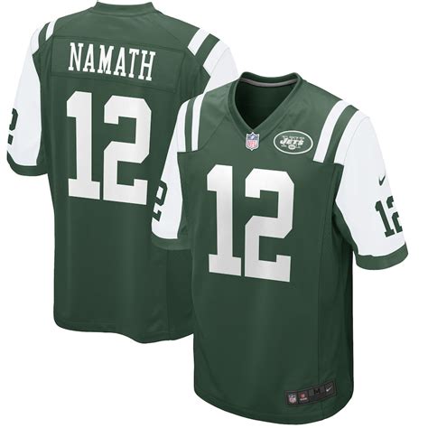 Nike Joe Namath New York Jets Green Retired Player Game Jersey