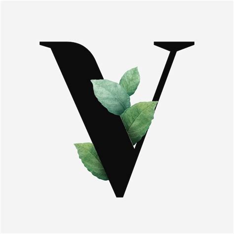 Free Vector | Botanical capital letter V