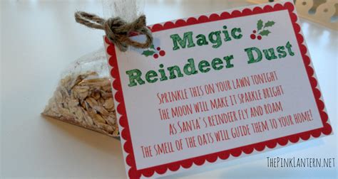 The Pink Lantern: Magic Reindeer Dust Recipe with Printable Tag